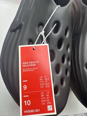 Size 10 - Nike ReactX Rejuven8 Triple Black