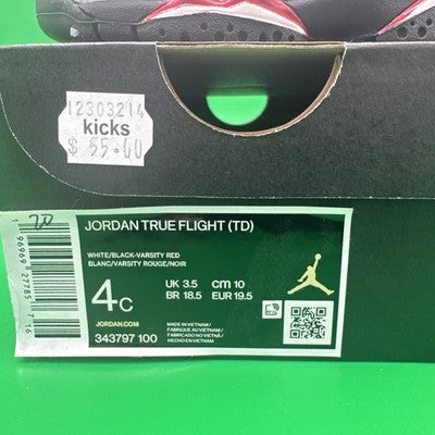 Jordan True Flight  Toddler Shoes Red Size 4c Brand New Retails For $55!!!!