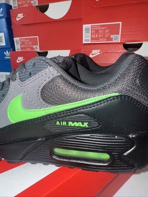 Size 11-Nike Air Max 90 Black Green Strike