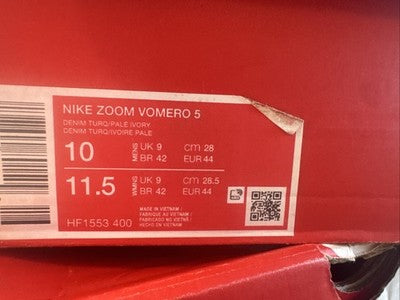 Size 10 - Nike Air Zoom Vomero 5 Denim Turquoise