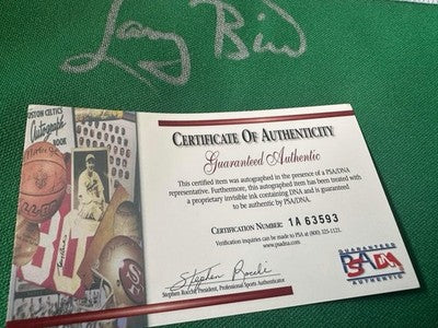 Larry Bird Signed Authenticated Green Jersey
