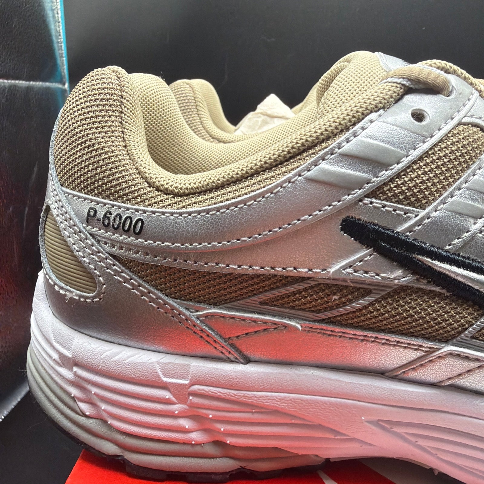 Nike P-6000 Khaki/Metallic Silver Men's Brand New!