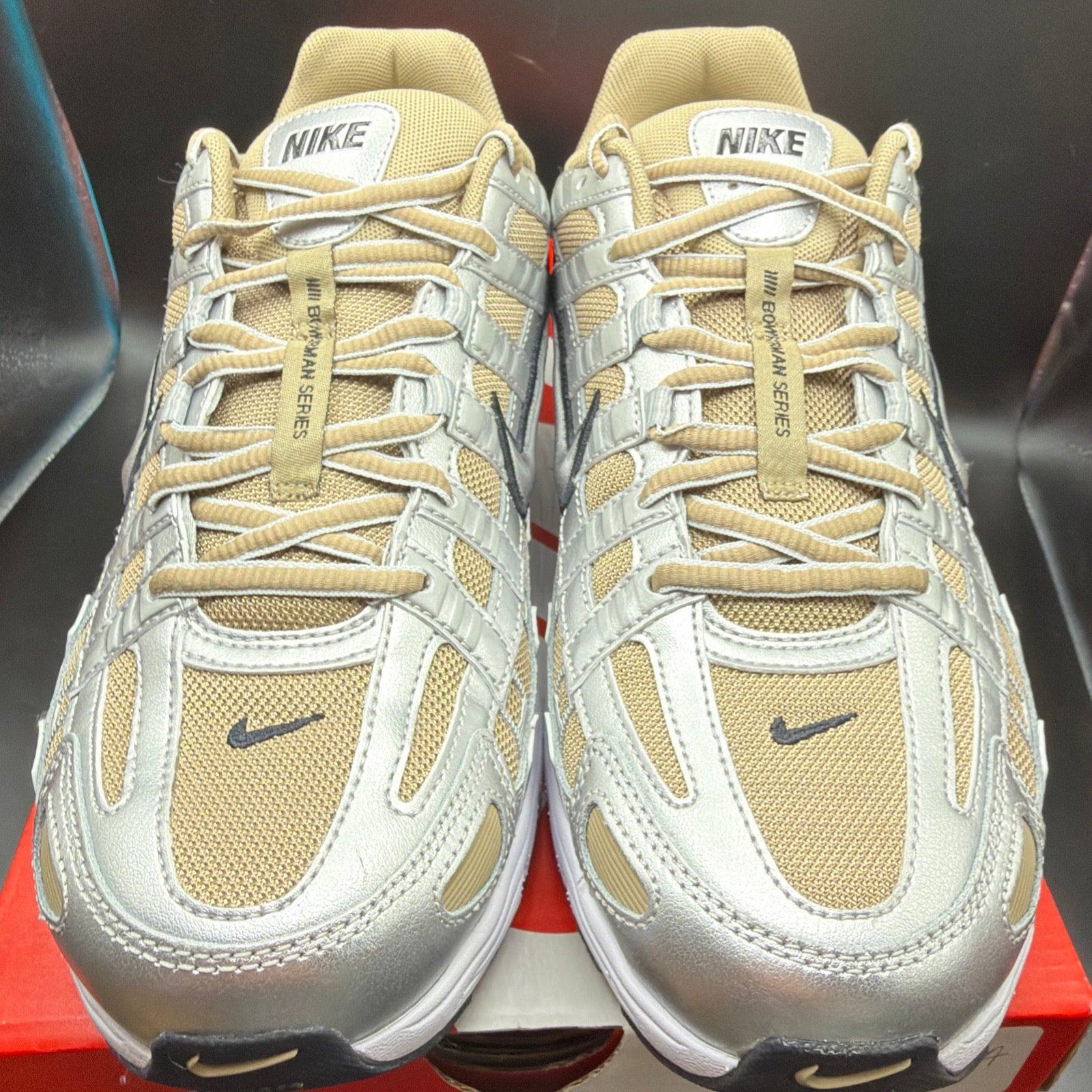 Nike P-6000 Khaki/Metallic Silver Men's Brand New!
