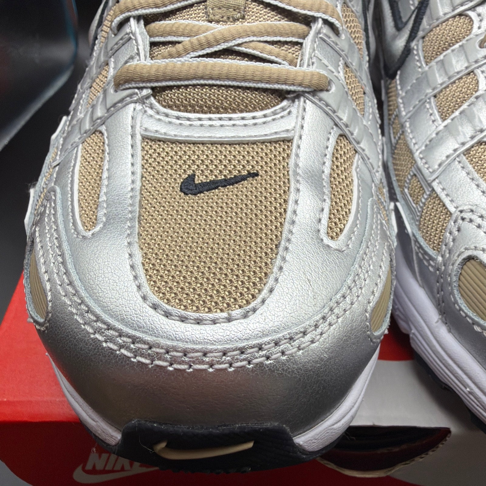 Nike P-6000 Khaki/Metallic Silver Men's Brand New!