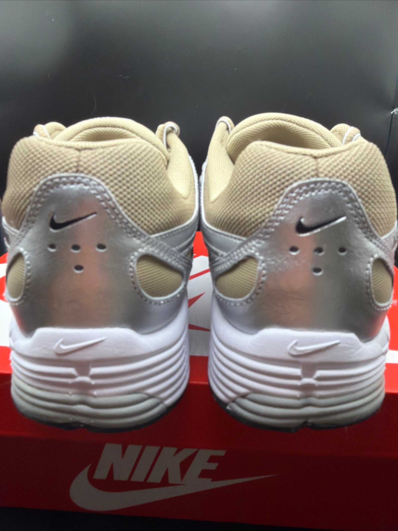 Nike P-6000 Khaki/Metallic Silver Men's Brand New!